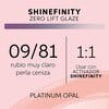 SHINEFINITY ZERO LIFT GLAZE - COOL PLATINUM OPAL 09/81, 60ML
